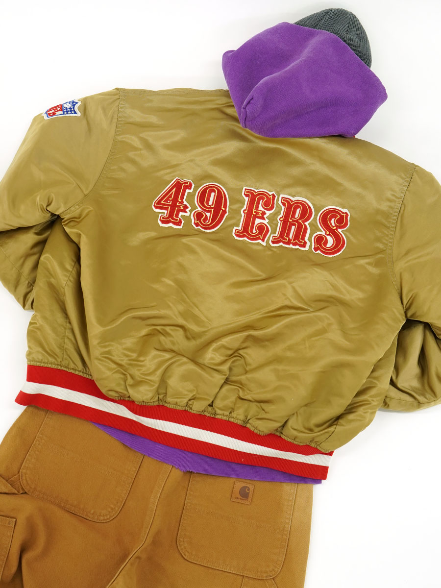 USA製 Starter ''49ers'' サテンスタジャン 表記(XL)