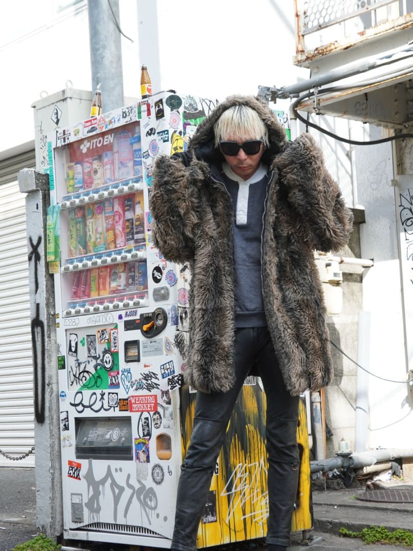 60's The KING SIZE Co. フード付き フェイクファージャケット 表記(XL) 