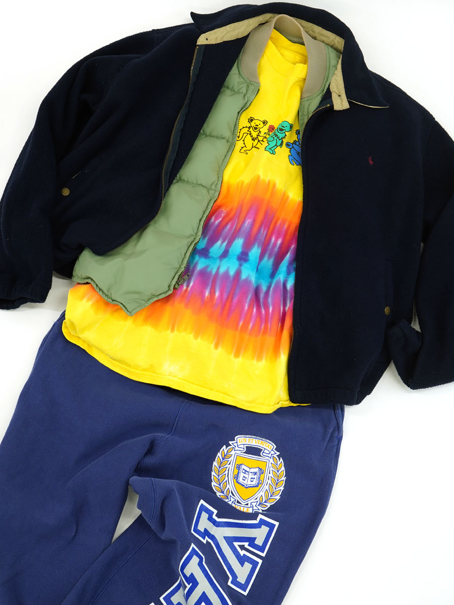 90's ラルフローレン フリース スウィングトップ ネイビー 表記(L) USA製