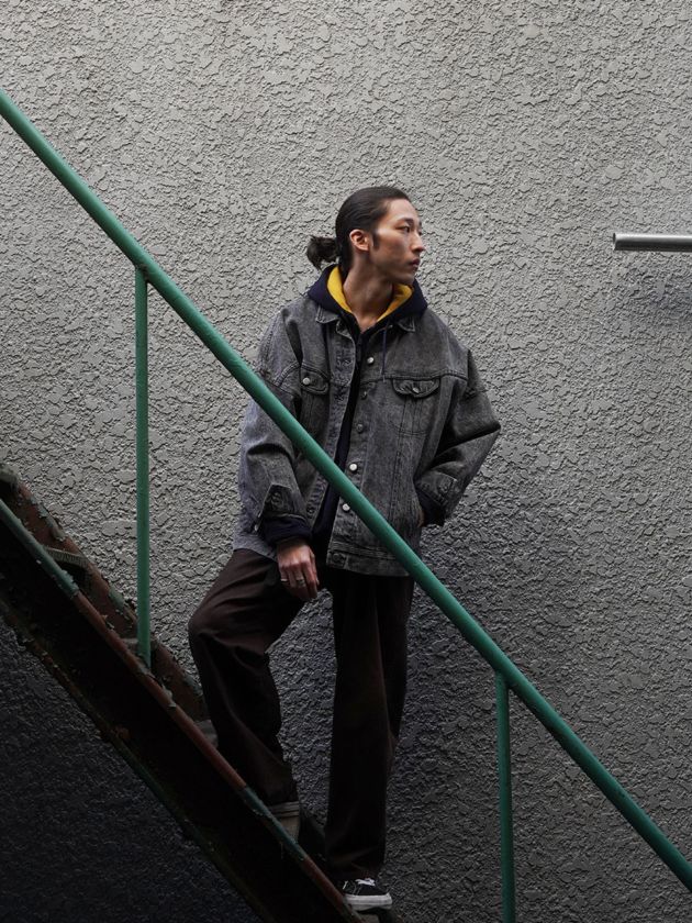 MEXICO製 Lee ブラックデニムジャケット 表記(L) レディース