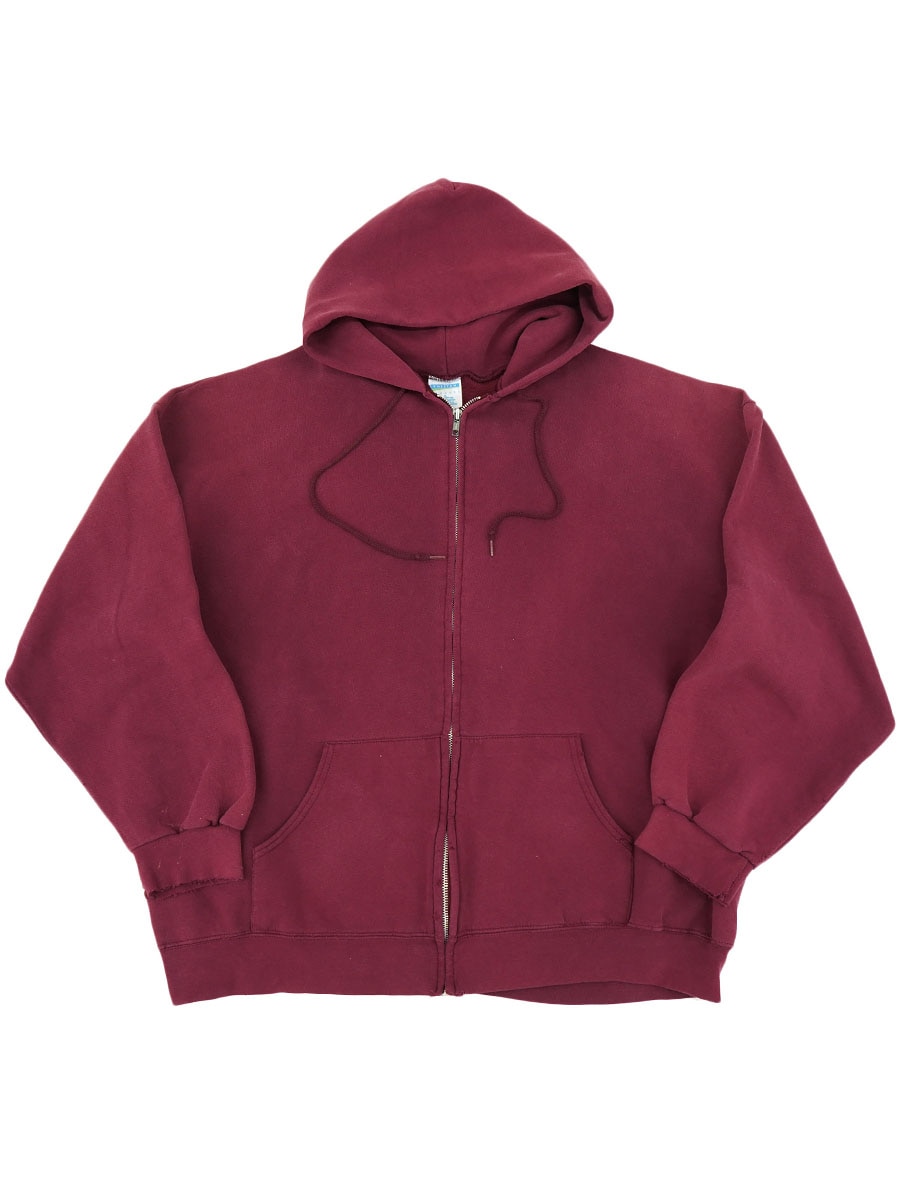 90's CHEETAH 無地 フルジップスウェットパーカ マルーン 表記(XL) USA製