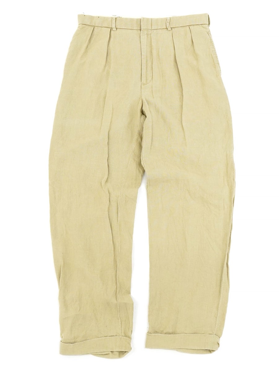 ラルフローレン 100%リネン 2タック スラックス 表記(35x30)