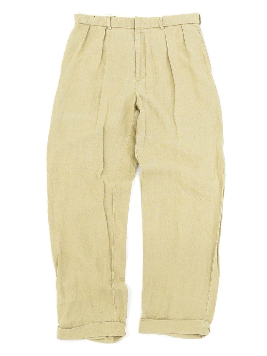 RALPH LAUREN 100% LINEN 2-TUCK TROUSERS (SIZE. W35 L30)