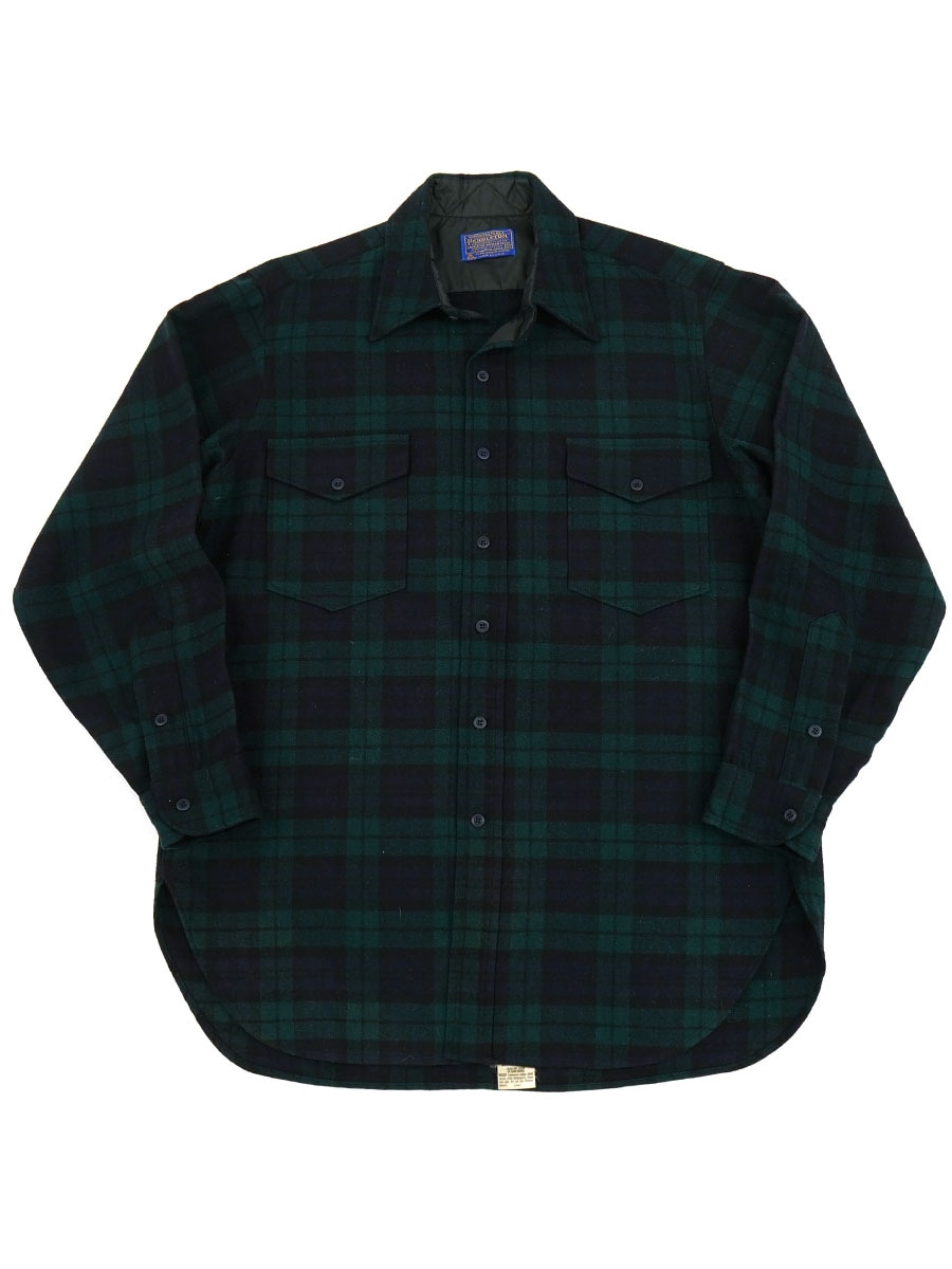 80'S PENDLETON BLACK WATCH TARTAN LONG SLEEVE WOOL SHIRT 表記(16 1/2)