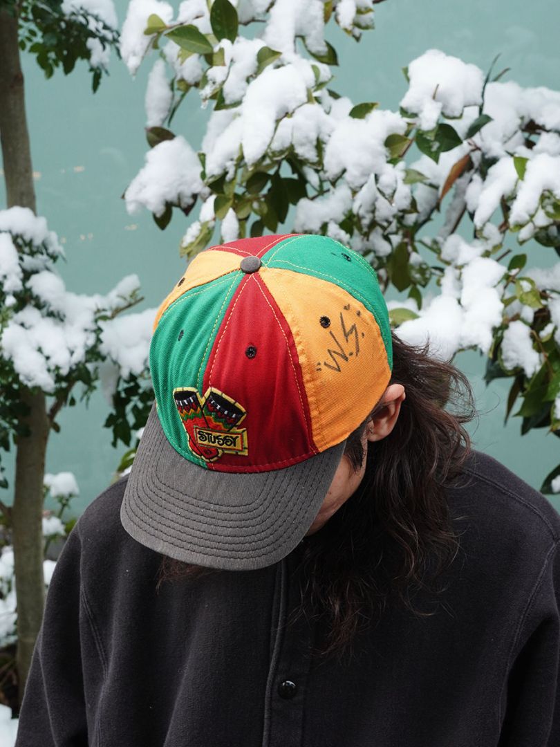 80'S STUSSY CAPZ RASTER COLOR WITH PATCH 6PANEL CAP MADE IN USA