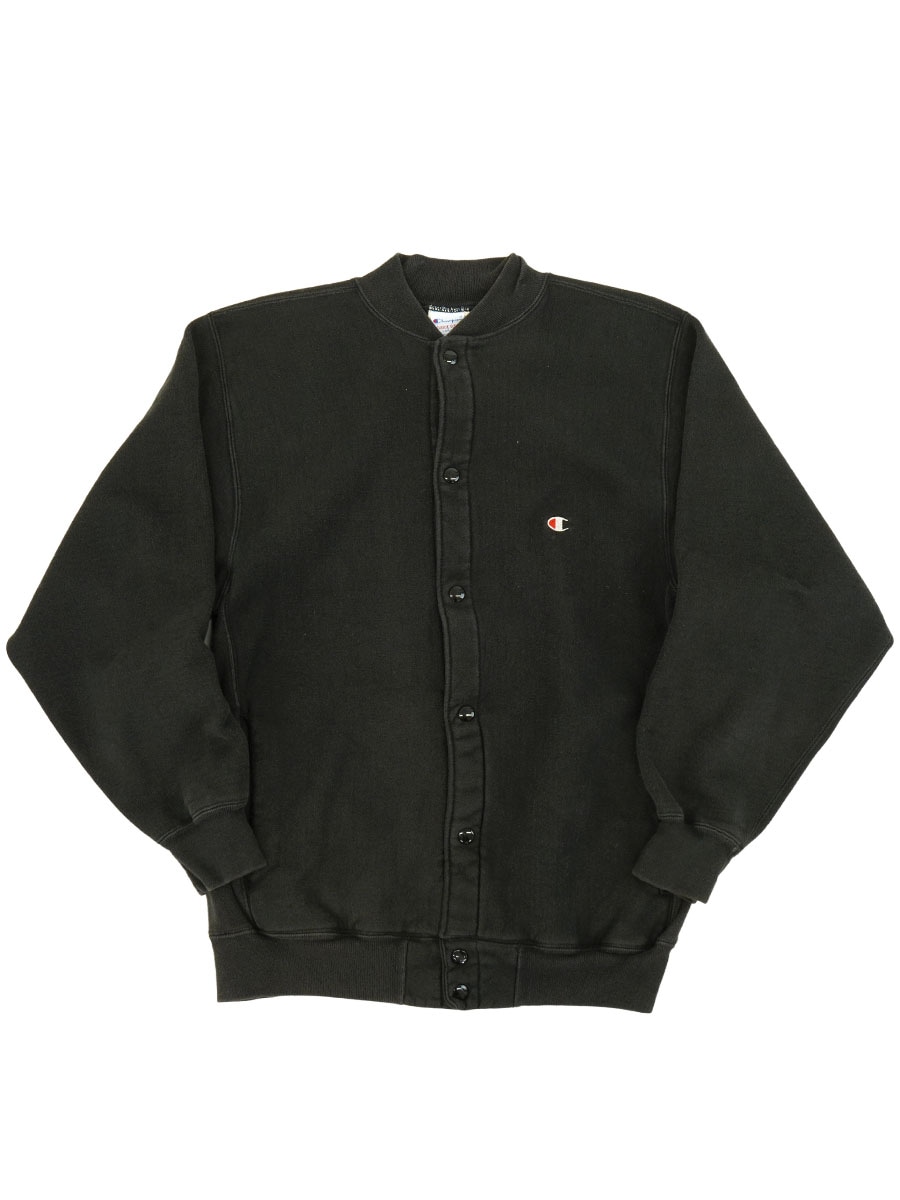 90'S CHAMPION REVERSE WEAVE FULLSNAP CARGIGAN BLACK  (SIZE.LARGE) MADE IN USA