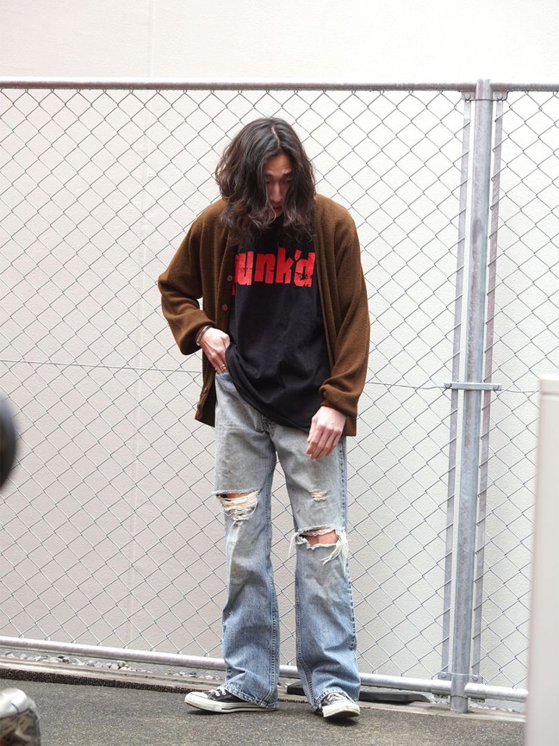 80'S LEVI'S 20517-0127 ORANGE TAB DENIM JEANS (APPROX.W32.5 L32.5) CRASH