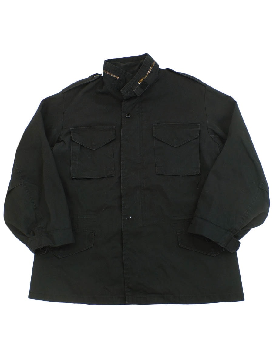 M-65 FIELD JACKET BLACK (SIZE.LARGE-REGULAR) MADE IN USA