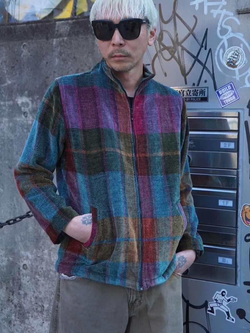 90'S CHICO'S DESIGN PLAID F/Z JACKET (SIZE.1)