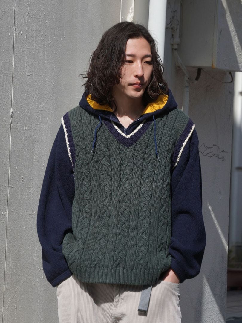 90'S GAP RAMIE×COTTON VEST (SIZE.LARGE)