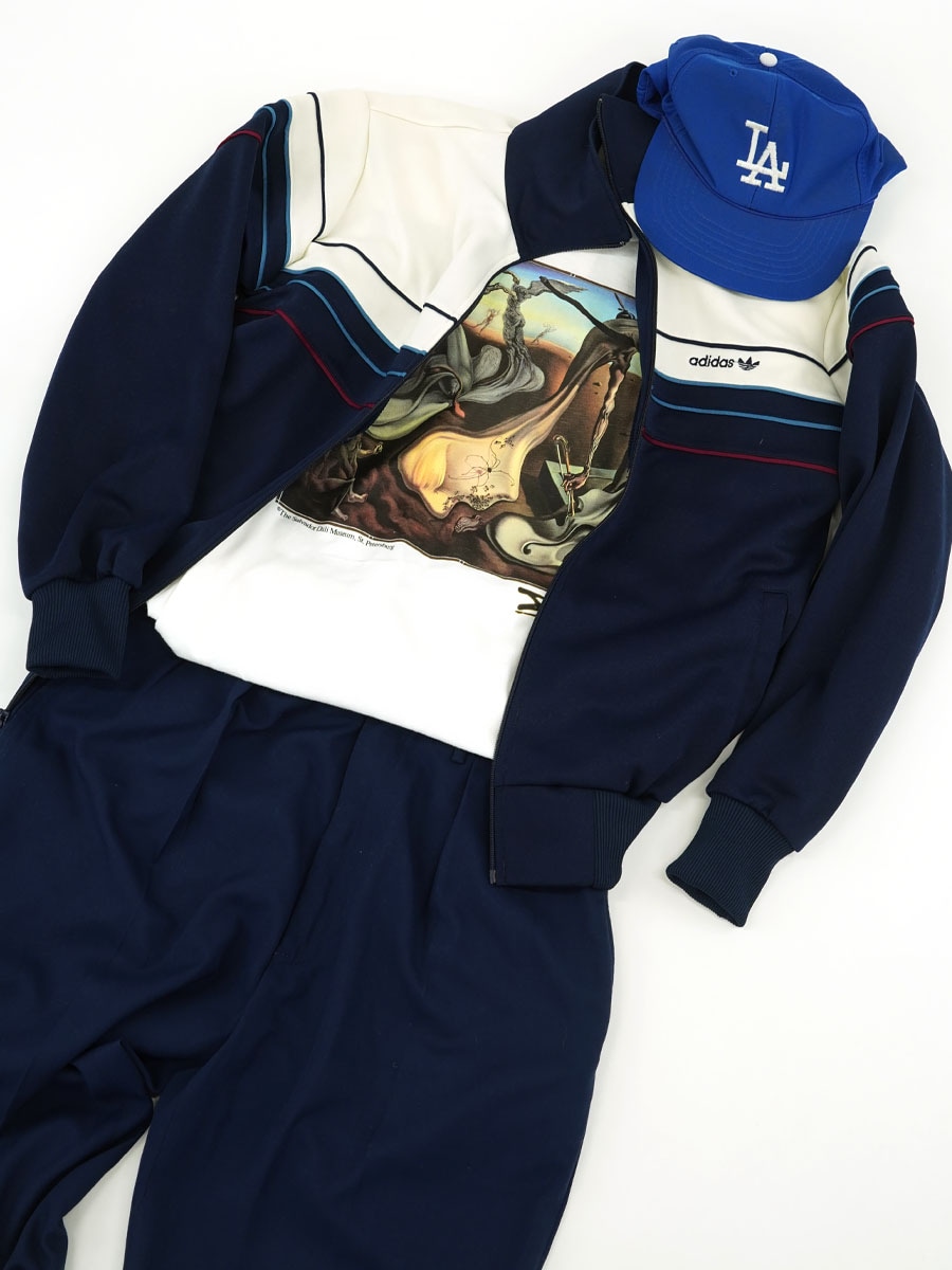 80'S ADIDAS TRACK JERSEY (SIZE. SMALL)