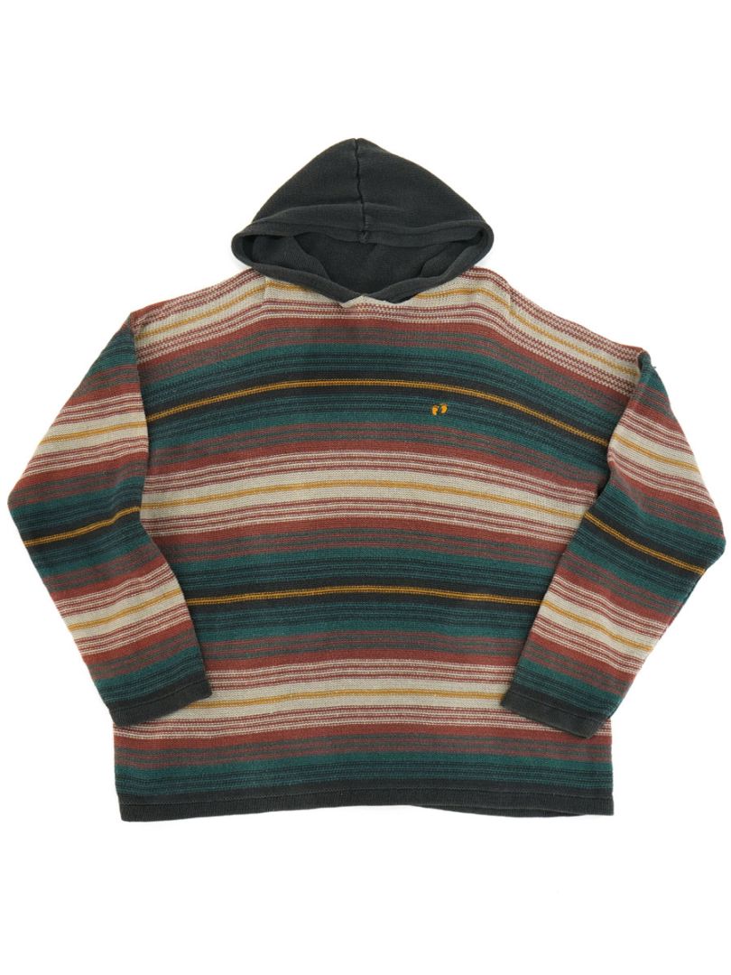 90'S HANG TEN RAMIE X COTTON RAG HOODIE (SIZE. LARGE)