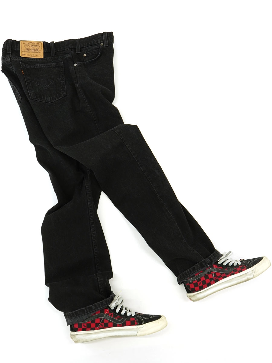 90'S LEVI'S 505 BLACK JEANS DARK COLOR (SIZE. W34 L32) R TAB