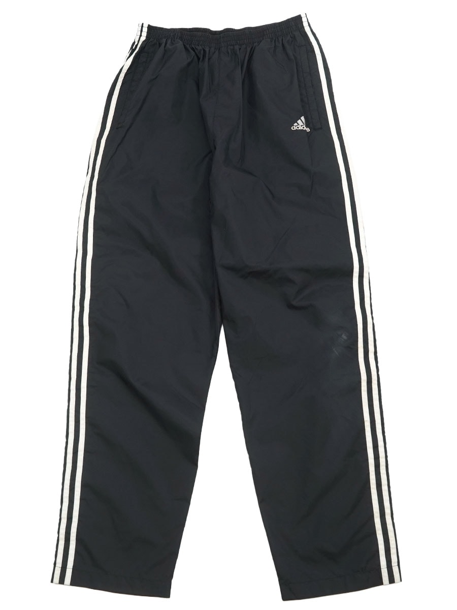 90'S～ ADIDAS NYLON TRACK PANTS BLACK (SIZE.MEDIUM)