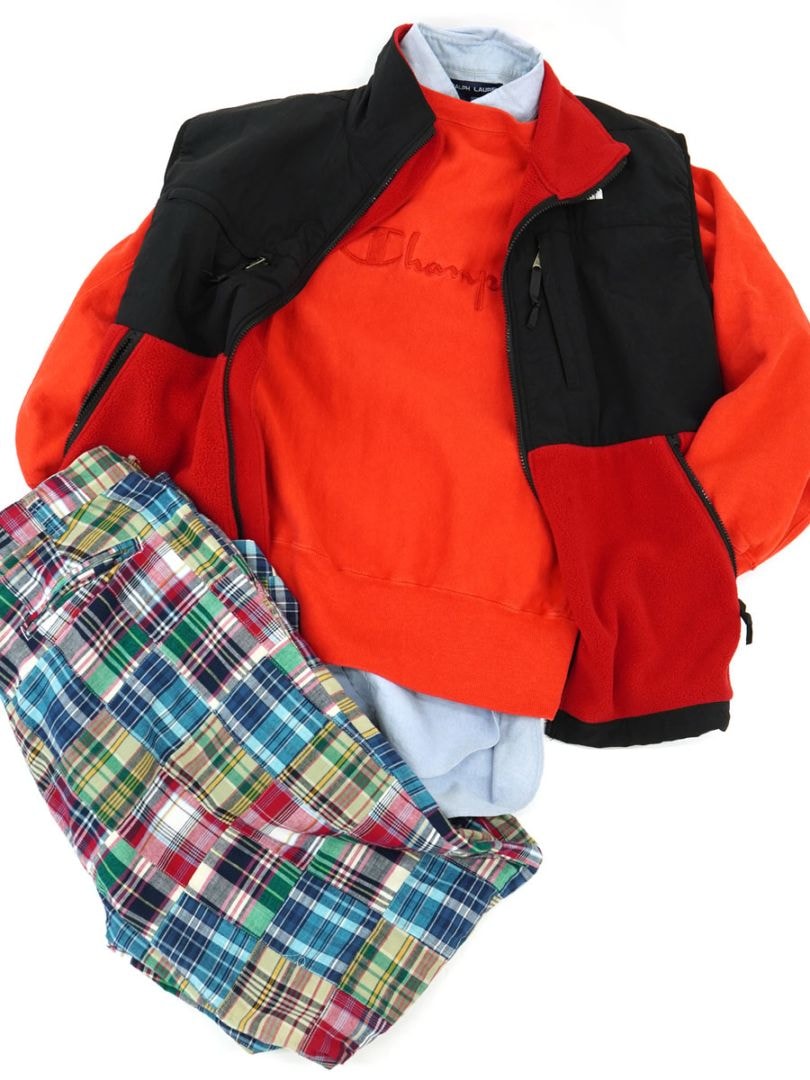 90'S CHAMPION REVERSE WEAVE CRUE SCRIPT LOGO RED (SIZE. MEDIUM) MADE IN USA