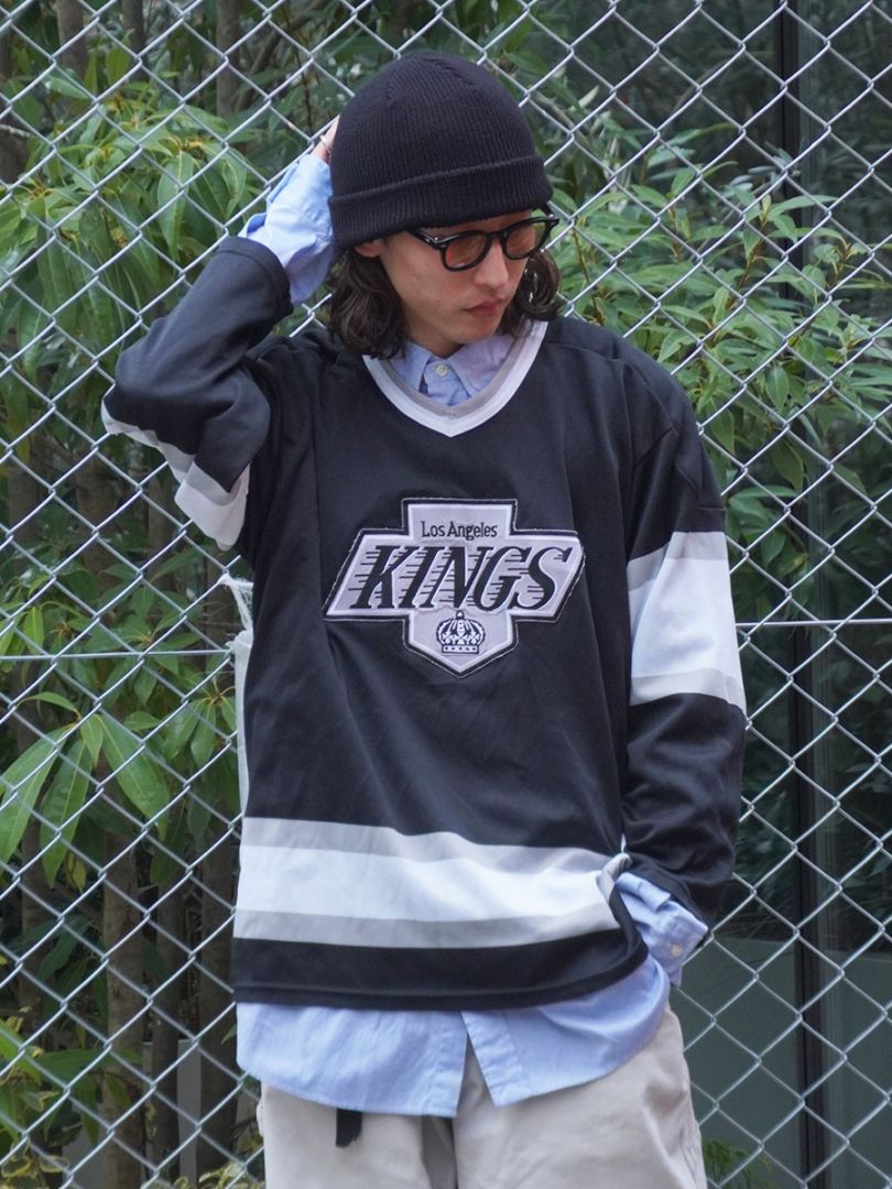 90'S CCM ''LOS ANGELES KINGS'' HOCKEY SHIRT  (SIZE.LARGE) MADE IN USA