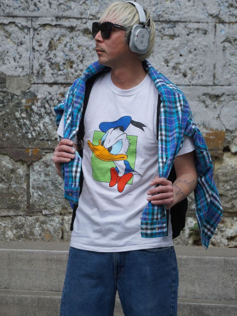 90'S JERZEES ''DONALD DUCK'' T SHIRT (SIZE.MEDIUM) MADE IN USA