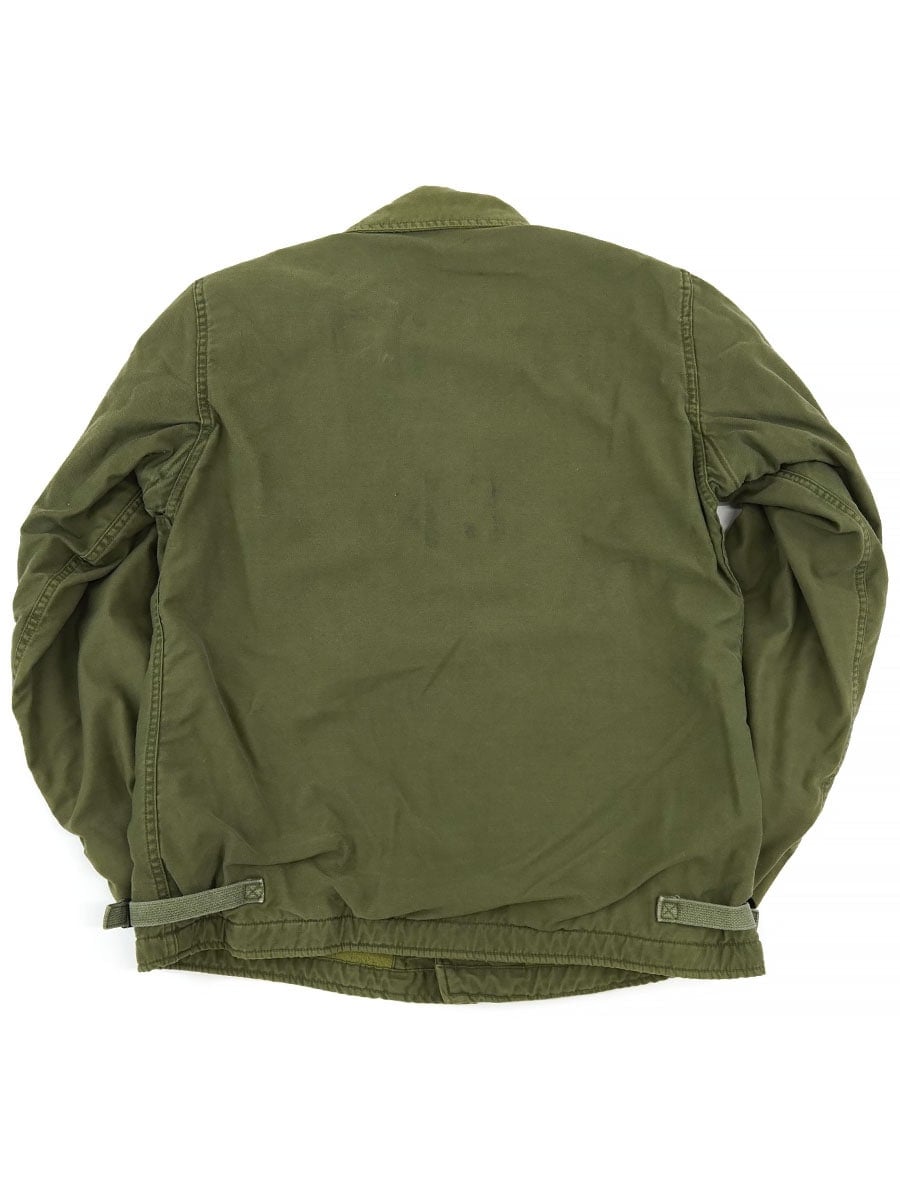 '80 U.S.NAVY A-2 DECK JAKCET WITH STENCIL (SIZE. MEDIUM)
