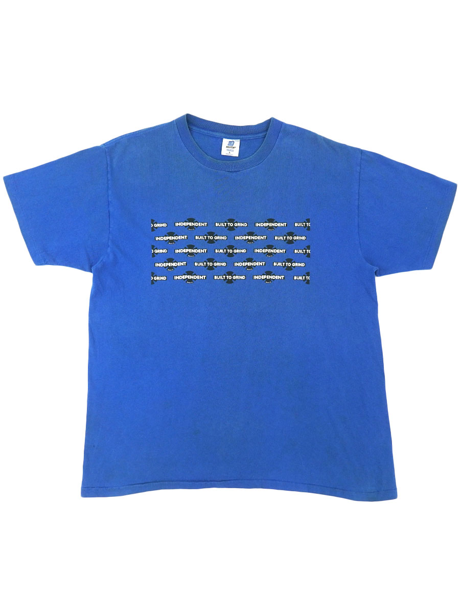 90'S BELTON INDEPENDENT ''BUILT TO GRIND'' T SHIRT BLUE (SIZE.LARGE) MADE IN USA
