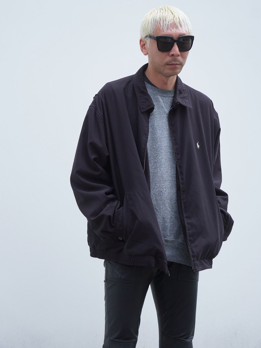 RALPH LAUREN DRIZZLER JACKET WITH WINDOWPANE CHECK (SIZE. 2XB BIG) BLK