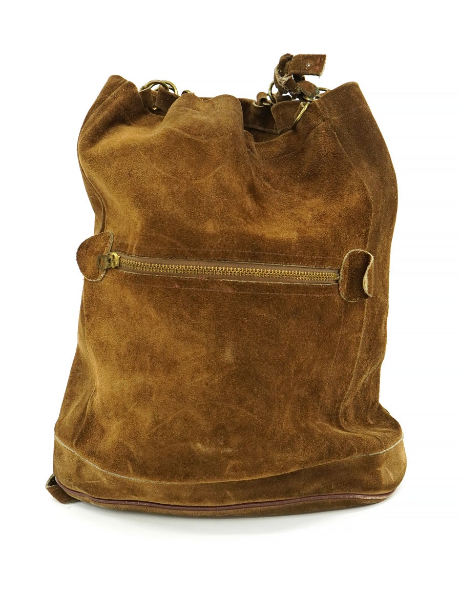70'S L.L.BEAN CURSIVE LOGO SUEDE BAG BROWN
