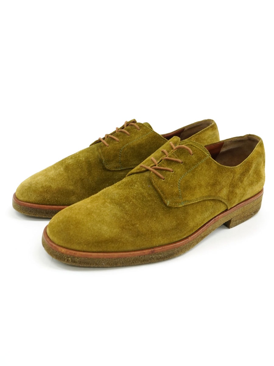 CHURCH'S OLIVE SUEDE SHOES (SIZE. 43 1/2) MADE IN ITALY
