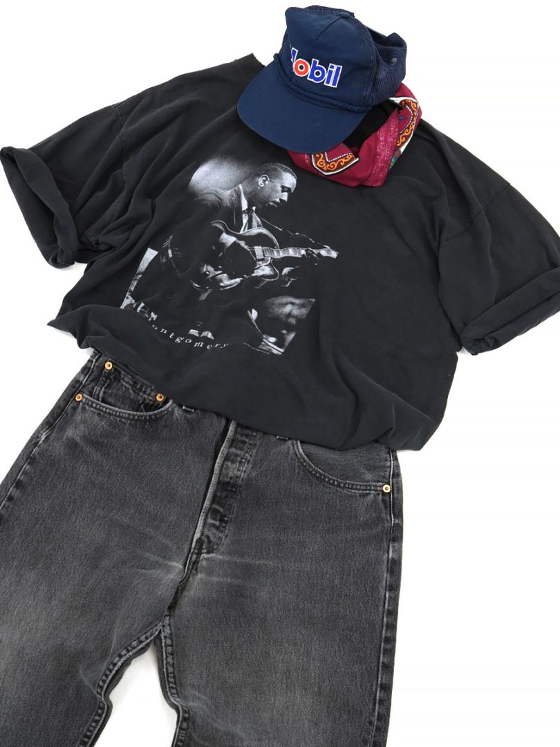 90'S Q-TEES ''WES MONTGOMERY'' PHOTO T SHIRT (SIZE. X LARGE) MADE IN USA