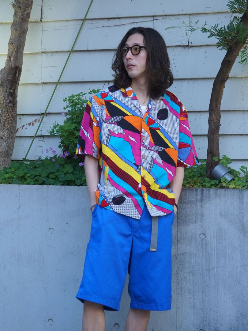 80'S MOREY BOOGIE BODYWEAR S/S SHIRT (SIZE.LARGE)