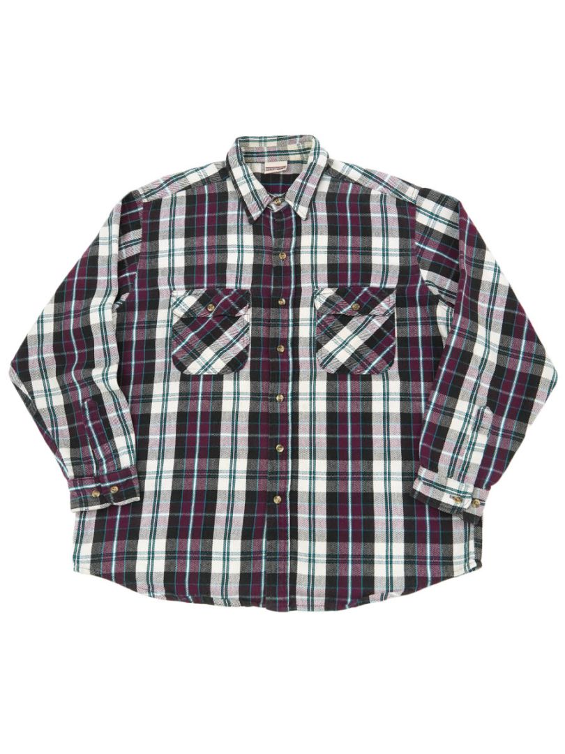 90'S FIELD&STREAM PLAID FLANNEL SHIRT (APPROX.LARGE)
