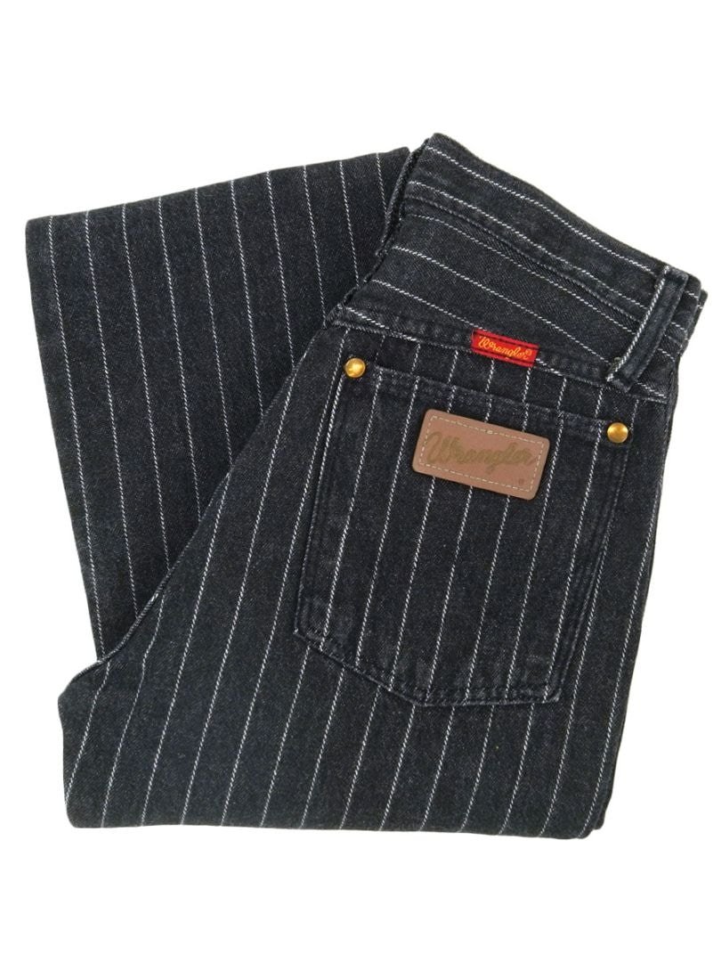 90'S WRANGLER 14MWZGS BLACK JEANS STRIPE (SIZE.3 X 32) MADE IN USA LADIES