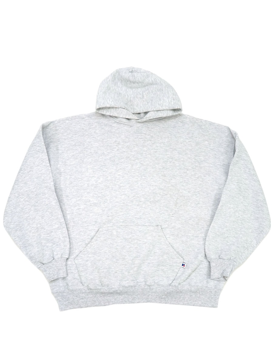 90'S RUSSELL ATHLETIC HOODED SWEAT SHIRT PLAIN GRAY (SIZE.XX LARGE) MADE IN USA