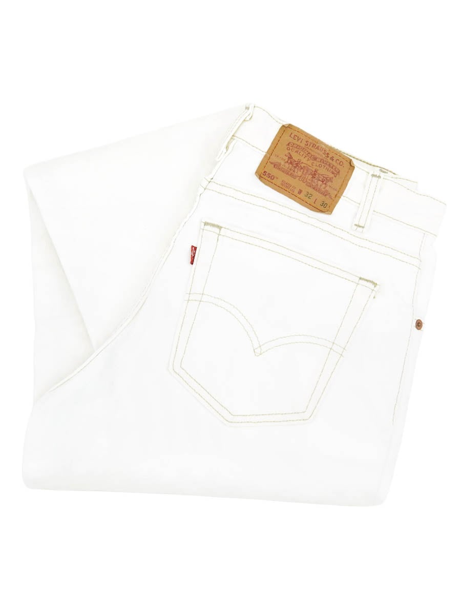 90'S LEVI'S 550 WHITE JEANS (SIZE.W32 L30) MADE IN USA