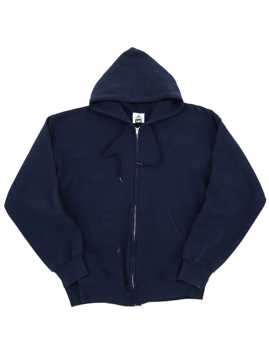 90'S LEE FULL ZIP SWEAT HOODIE NAVY (SIZE. LARGE) MADE IN USA