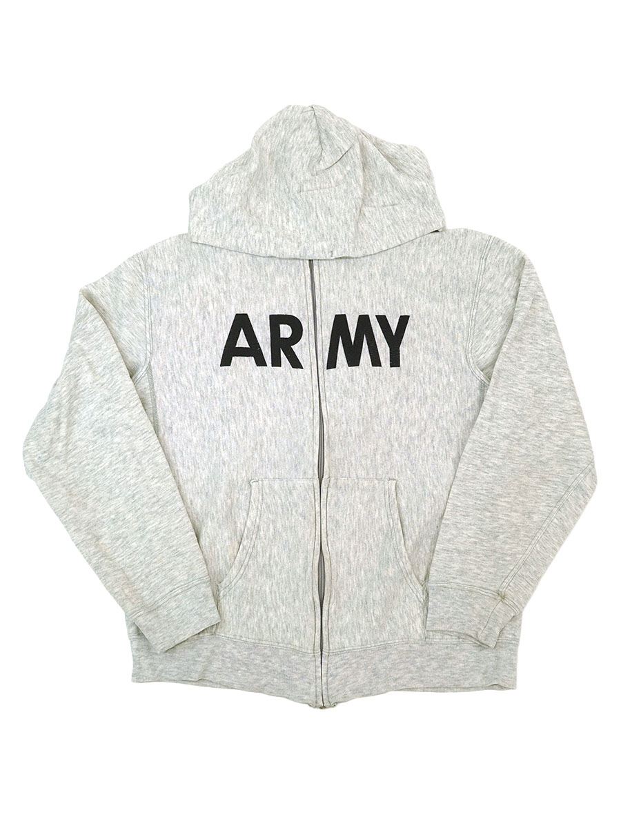90's チャンピオン ''ARMY'' フルジップ パーカー グレー 表記(L) USA製