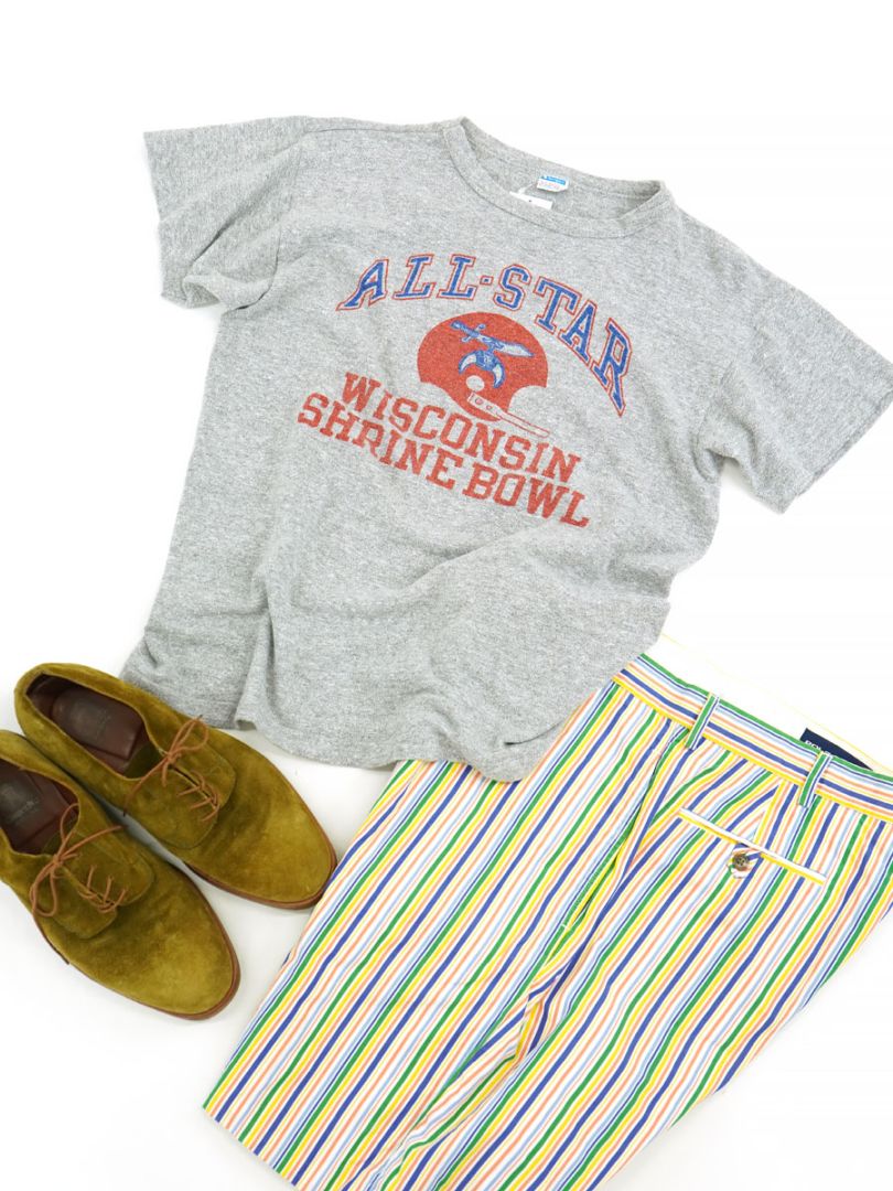 70'S CHAMPION 88/12 ''WISCONSIN SHRINE BOWL'' INK PRINT T SHIRT (SIZE. MEDIUM)