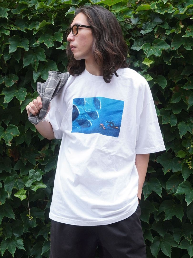 00'S AAA FINDING NEMO ''I GOT TO SEA TI FIRTST!'' T SHIRT WHITE (SIZE.X LARGE)