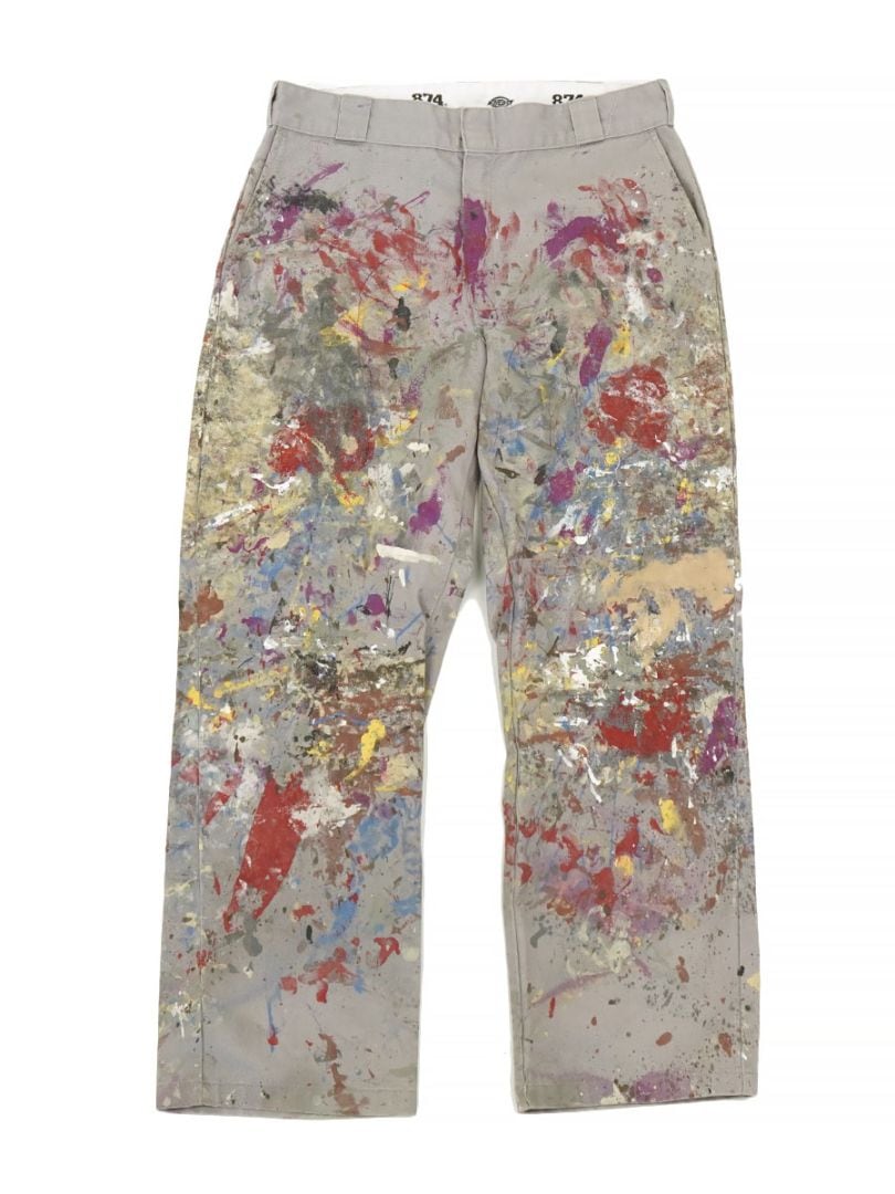 DICKIES 874 WORK PANTS WITH PAINTED (SIZE. W34 L30) 