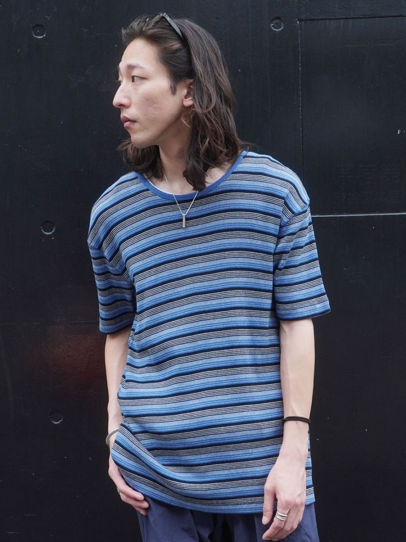 90'S LEVI'S JEANSWEAR BORDER T SHIRT (SIZE.X LARGE) MADE IN USA 