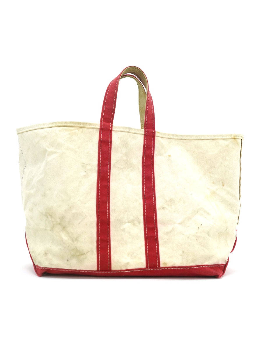 80'S L.L.BEAN BOAT AND TOTE NATURAL/RED