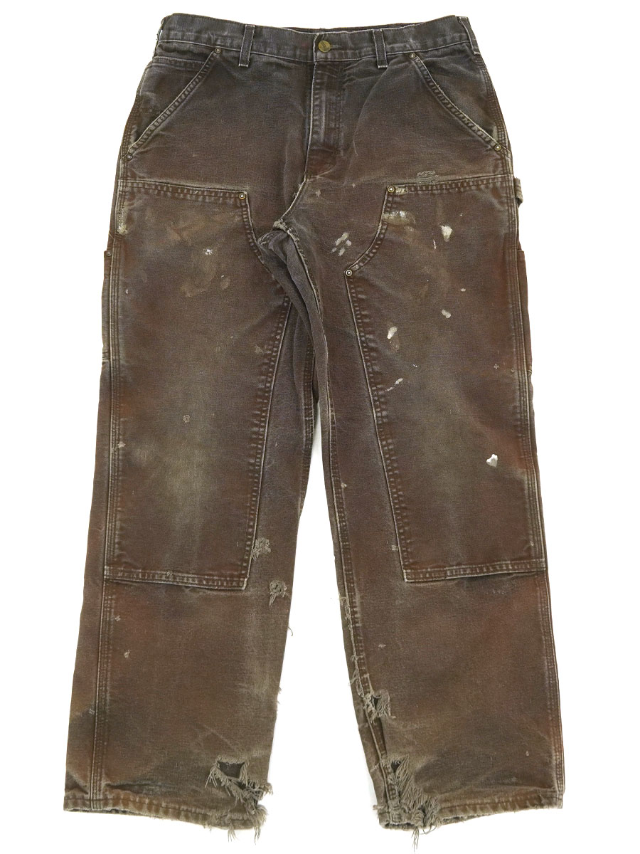 CARHARTT ダブルニー ダック ペインターパンツ ダークブラウン 表記(W32 L30)