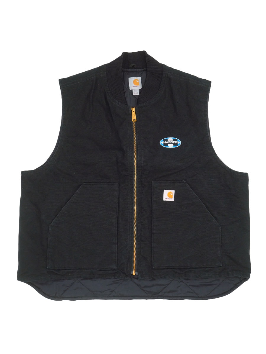 CARHARTT DUCK VEST BLACK (SIZE.2X LARGE) MADE IN MEXICO