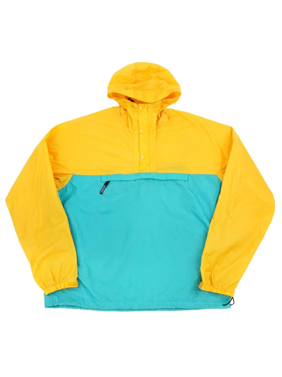 '91 PATAGONIA FEATHER WEIGHT SHELL PULLOVER SAFFRON/PARROT (SIZE.X LARGE)