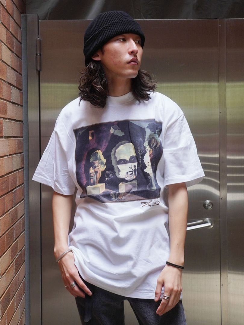 90'S HANES SALVADOR DALI ''OLD AGE, ADOLESCENCE, INFANCYOR'' T SHIRT WHITE (SIZE.LARGE) NOS