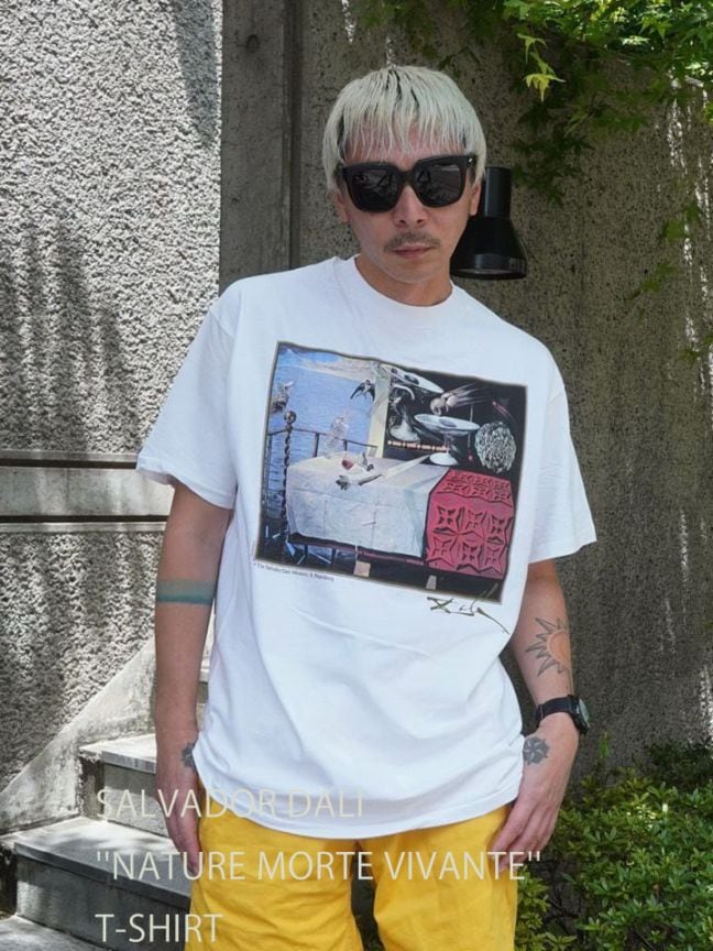 90's HANES SALVADOR DALI ''NATURE MORTE VIVANTE'' アートTシャツ 白 表記(L) NOS