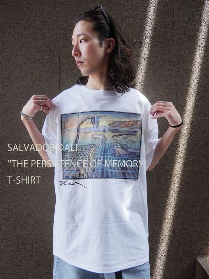 90's JERZEES SALVADOR DALI ''THE PERSISTENCE OF MEMORY'' アートTシャツ 白 NOS
