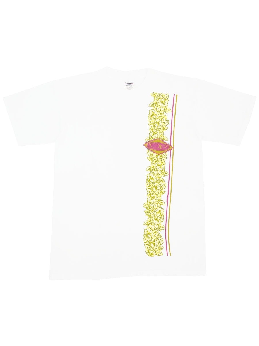 00'S OCEAN PACIFIC LINE PRINT T SHIRT WHITE (SIZE.LARGE)