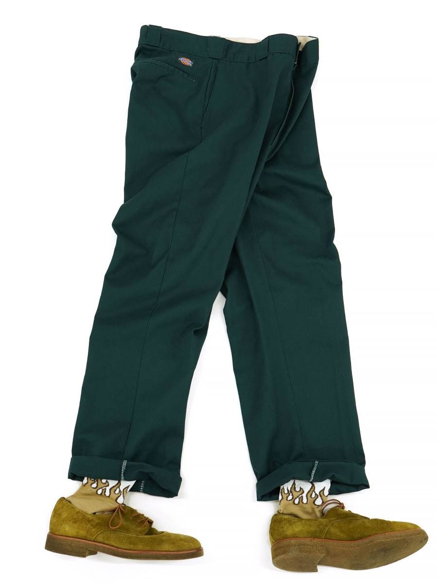 90'S DICKIES WORK PANTS GREEN (SIZE. W38 L32) MADE IN USA | NEW
