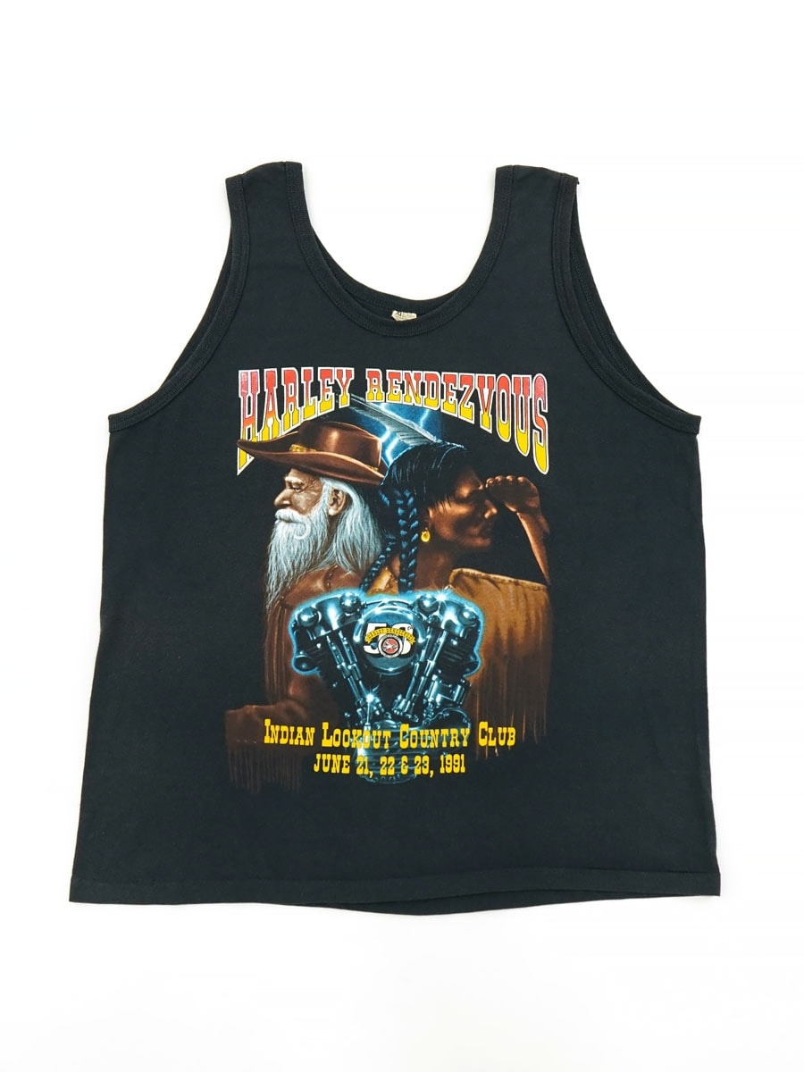 90's SCREEN STARS ''HARLEY RENDEZVOUS'' タンクトップ 表記(XL)