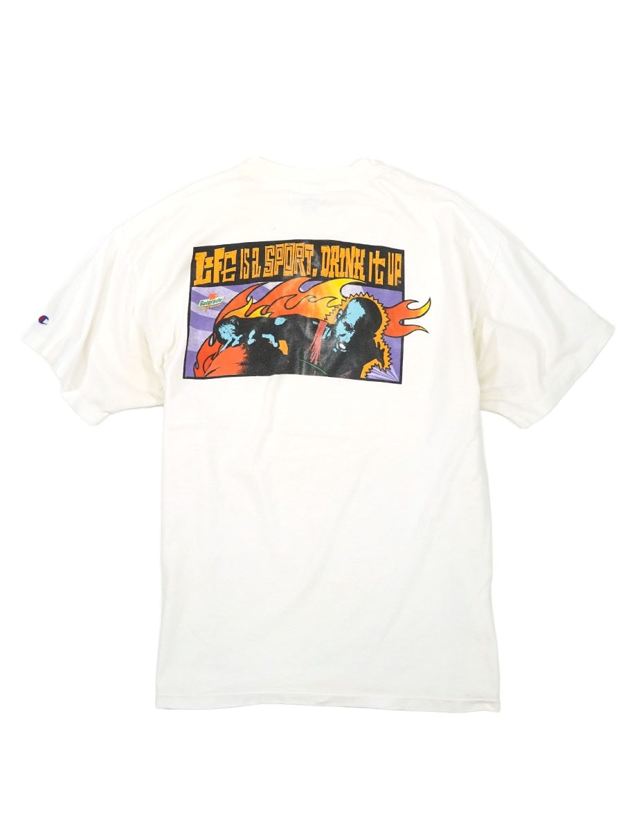 90'S CHAMPION ''GATORADE'' T SHIRT WHITE (SIZE. X LARGE) MADE IN USA