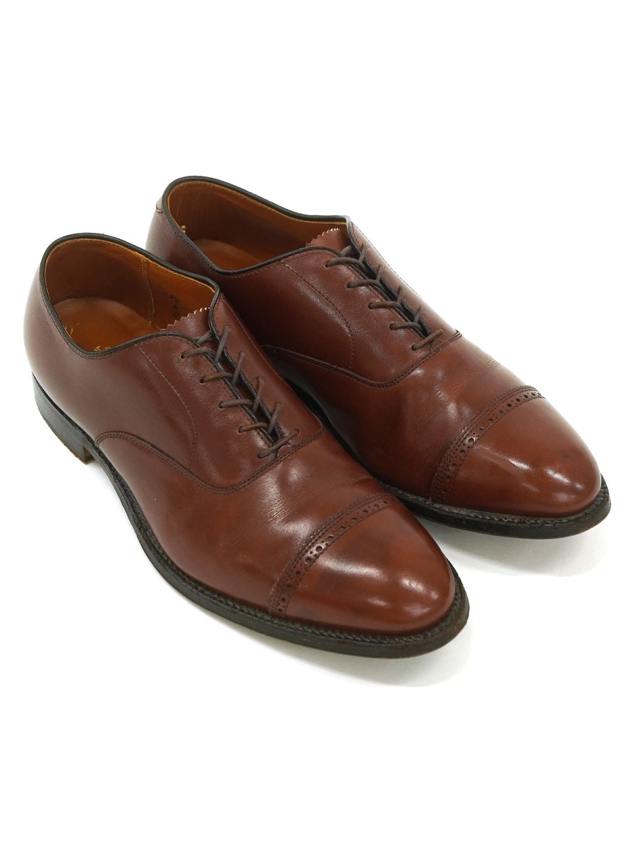 ALDEN 900 パンチドキャップトゥ レザーシューズ ブラウン 表記(9 1/2 B|D) USA製